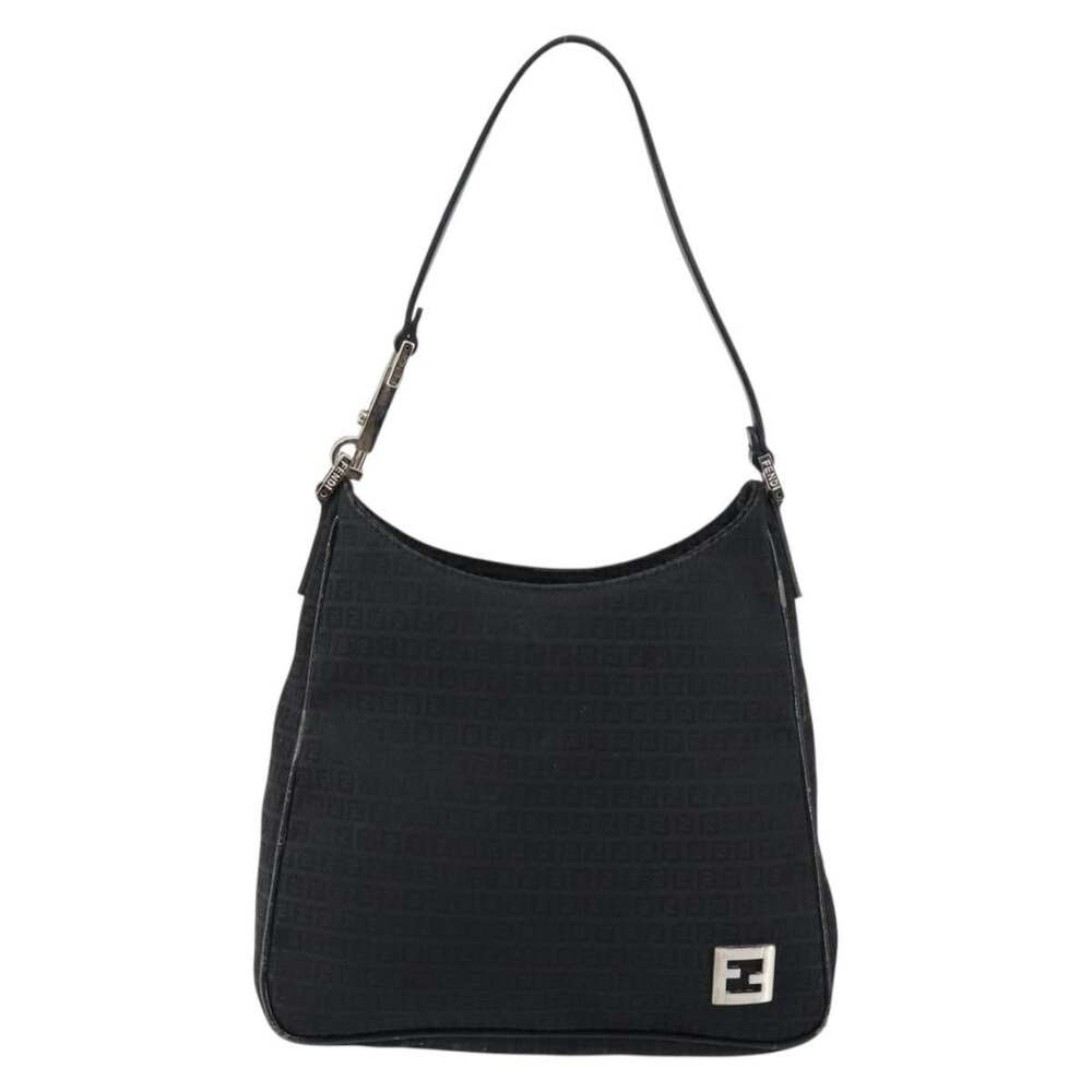 Fendi Zucchino Shoulder Bag Black